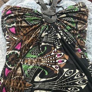 Sky Multicolor Patterned Tank Top